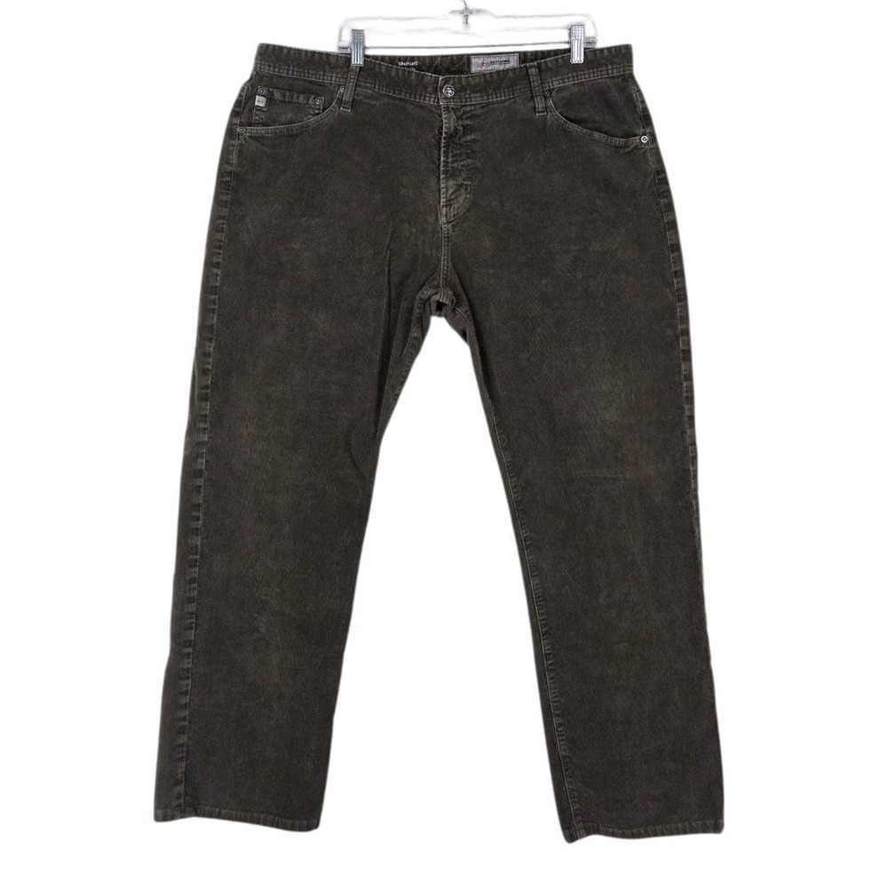Adriano AG-ED Pants Graduate Tailored Corduroy Micro-Wale Men 40R 40x30 Brown